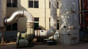 Fermentation plant tail gas lye spray treatment facility